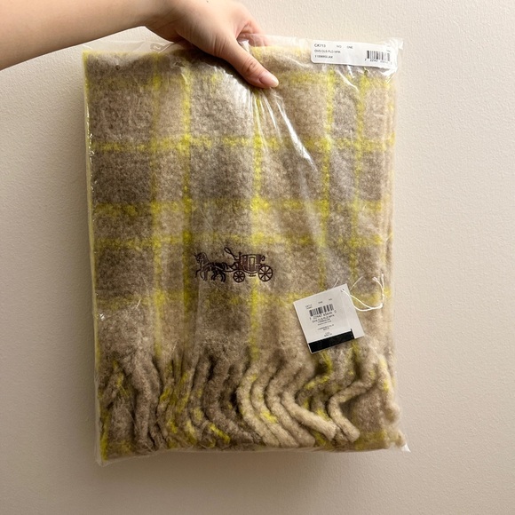 Coach Oversized Plaid Scarf - Picture 3 of 5